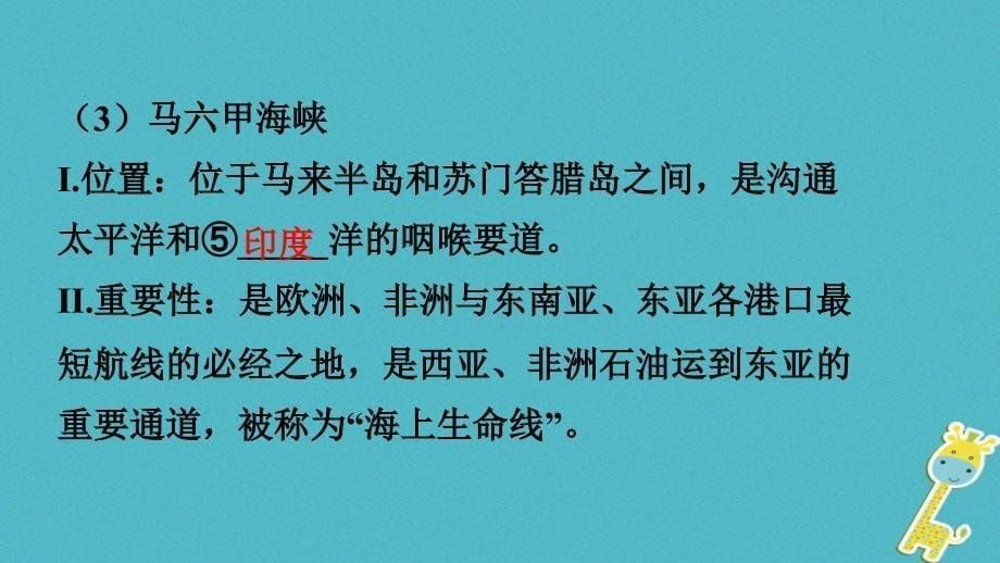 中考地理总复习 七下 第七章 各具特色的地区（课时一 东南亚中东）教材知识梳理课件_第5页