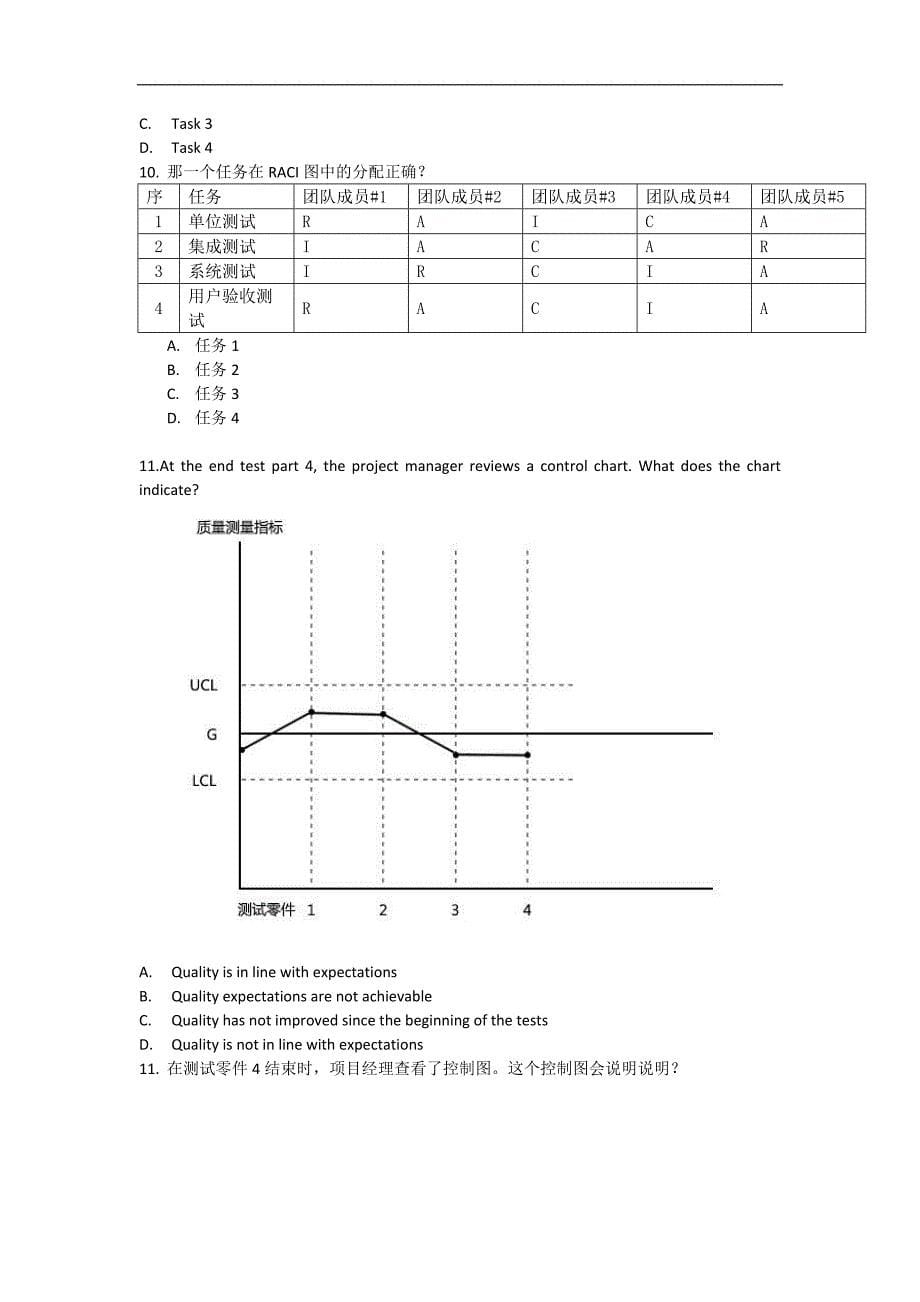 pmp考试官方样题_第5页