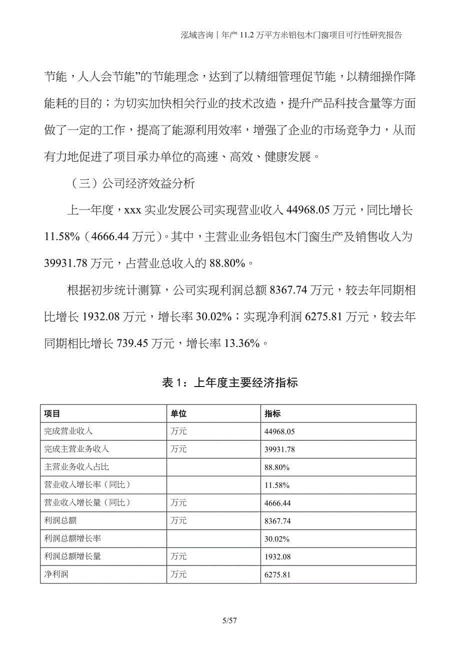 年产11.2万平方米铝包木门窗项目可行性研究报告_第5页