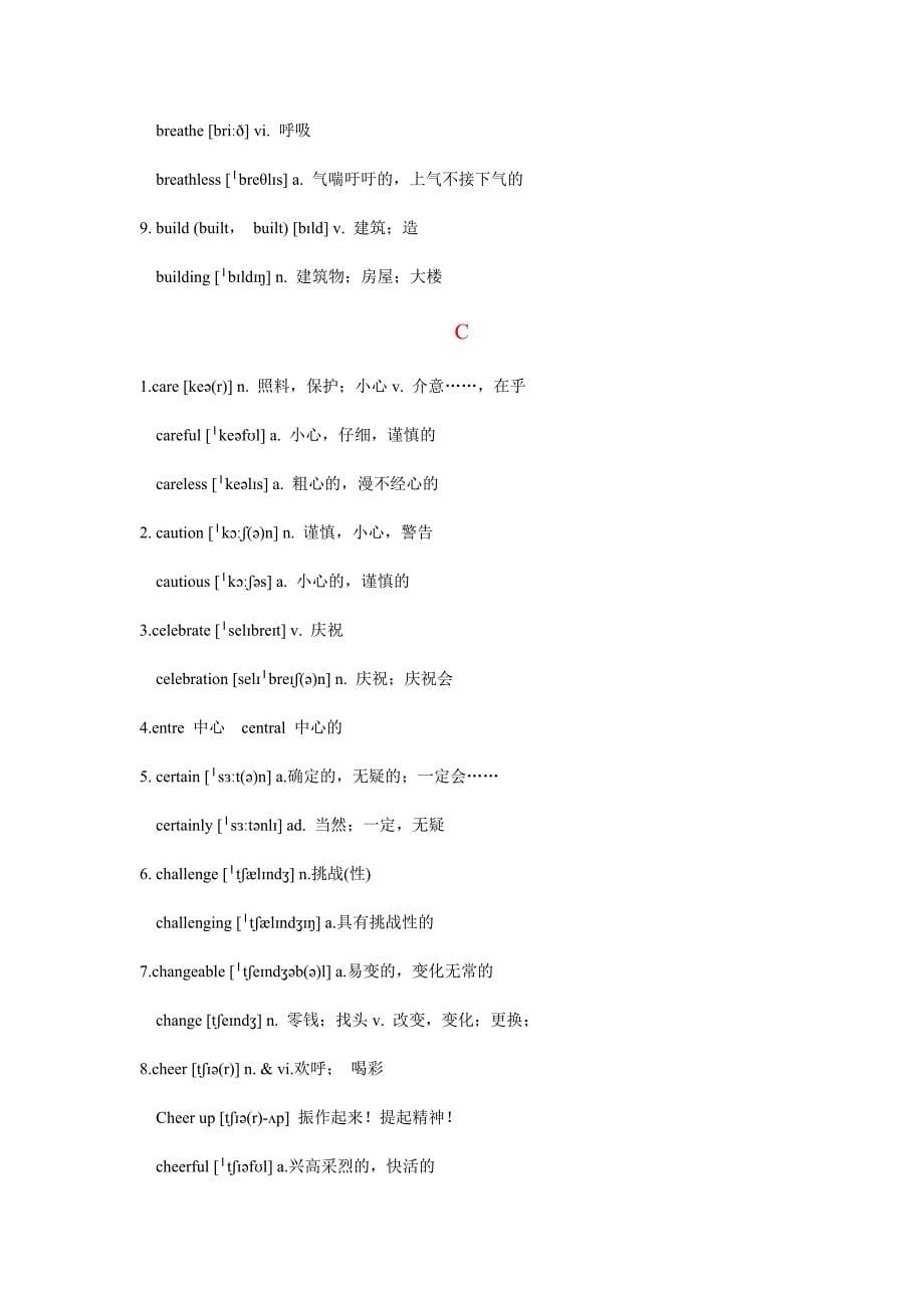 2018高考英语语法填空词性转换经典总结_第5页