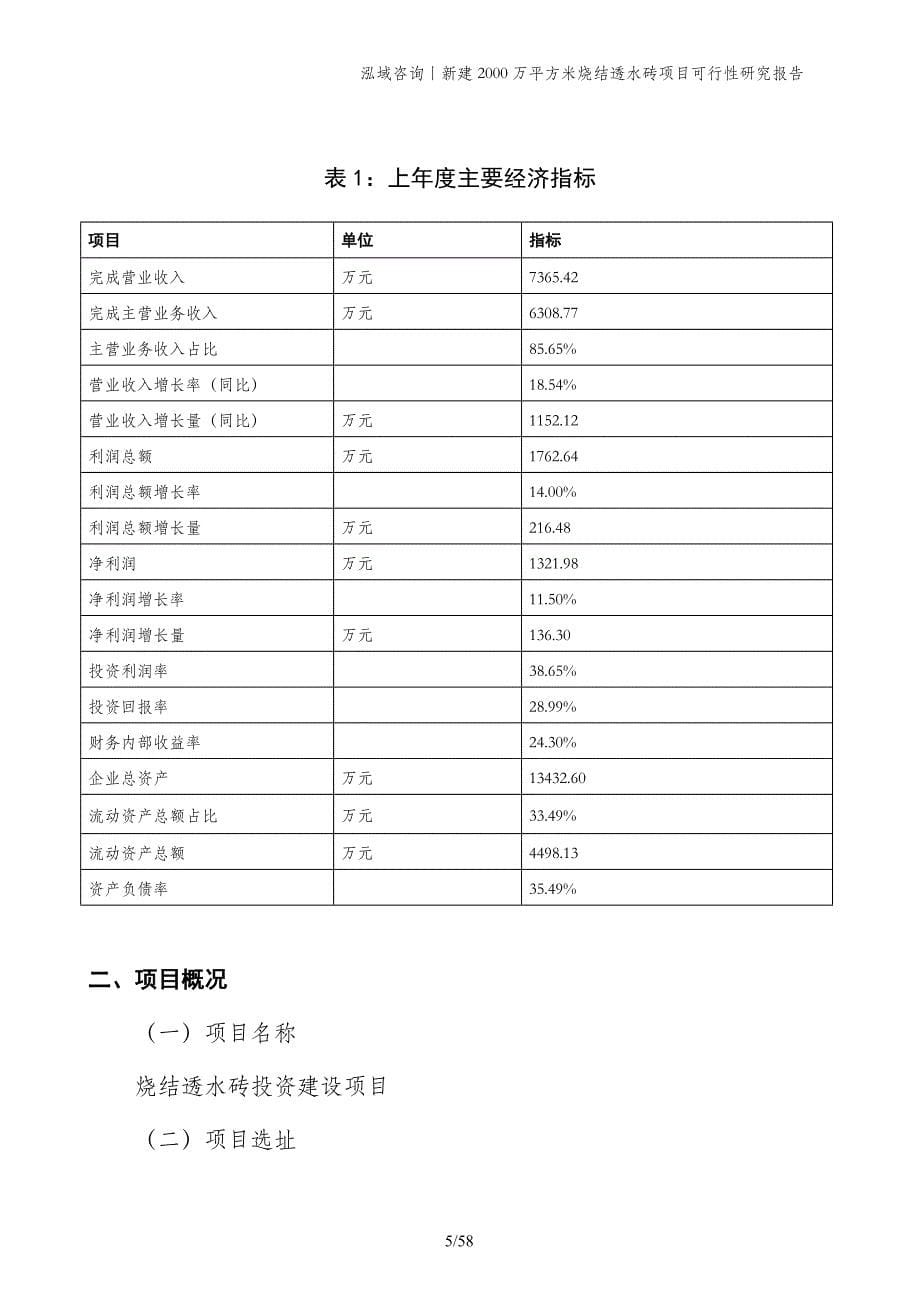 新建2000万平方米烧结透水砖项目可行性研究报告_第5页