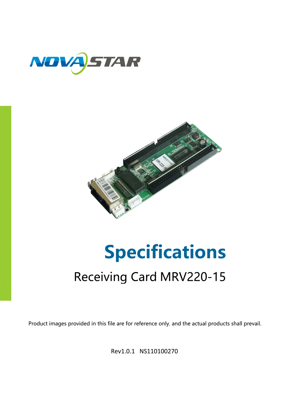 诺瓦科技LED全彩接收卡MRV220-15规格书_第1页