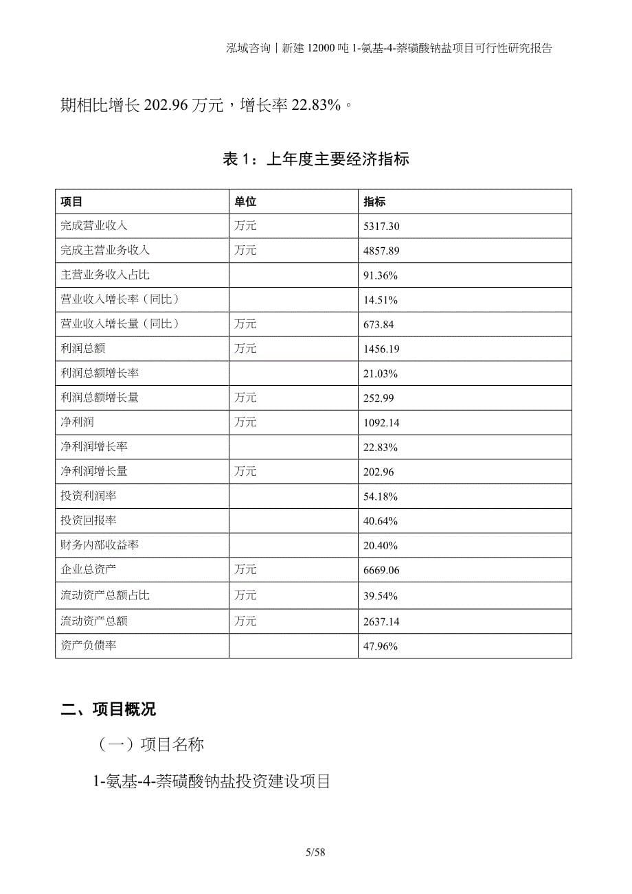 新建12000吨1-氨基-4-萘磺酸钠盐项目可行性研究报告_第5页