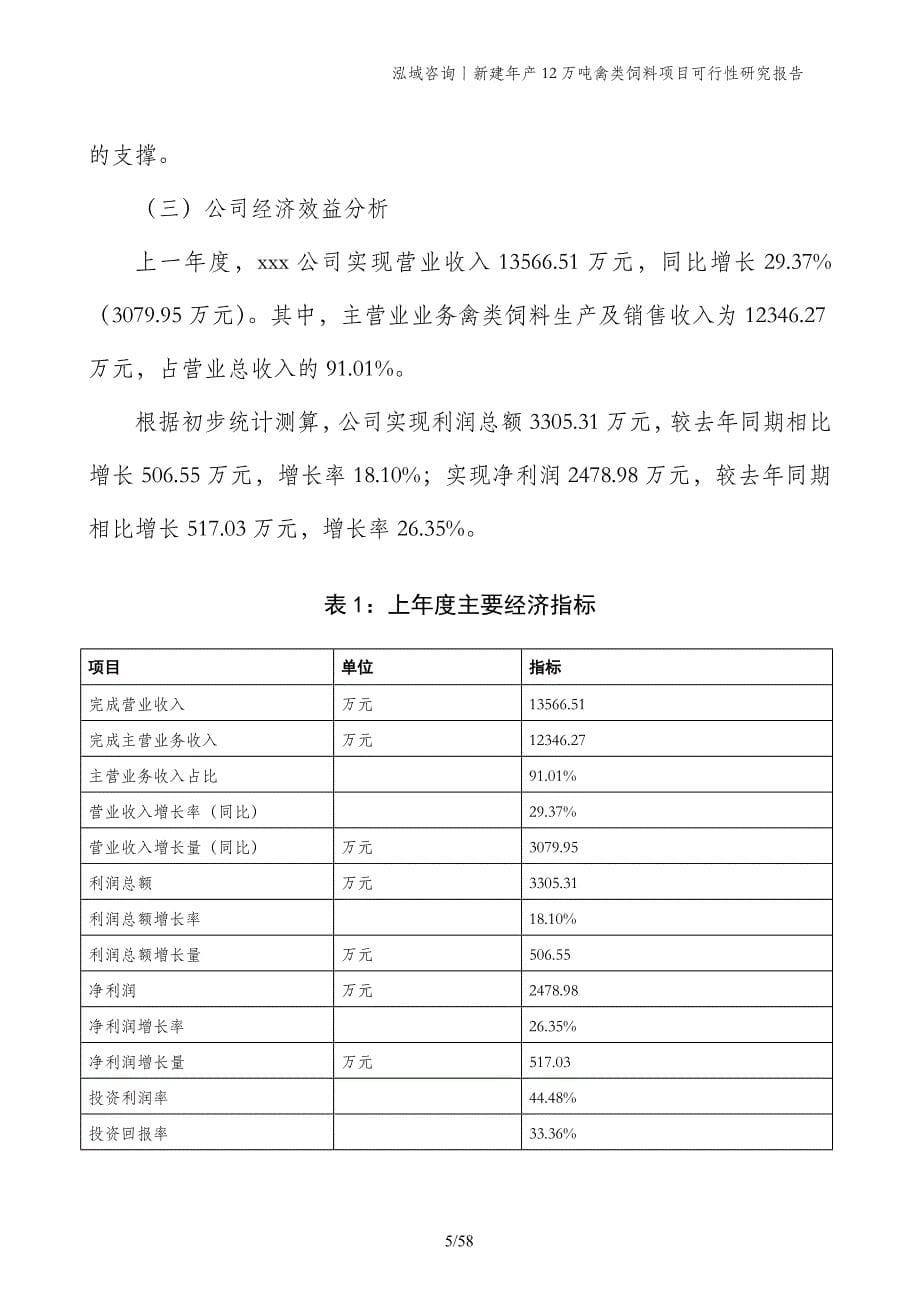 新建年产12万吨禽类饲料项目可行性研究报告_第5页