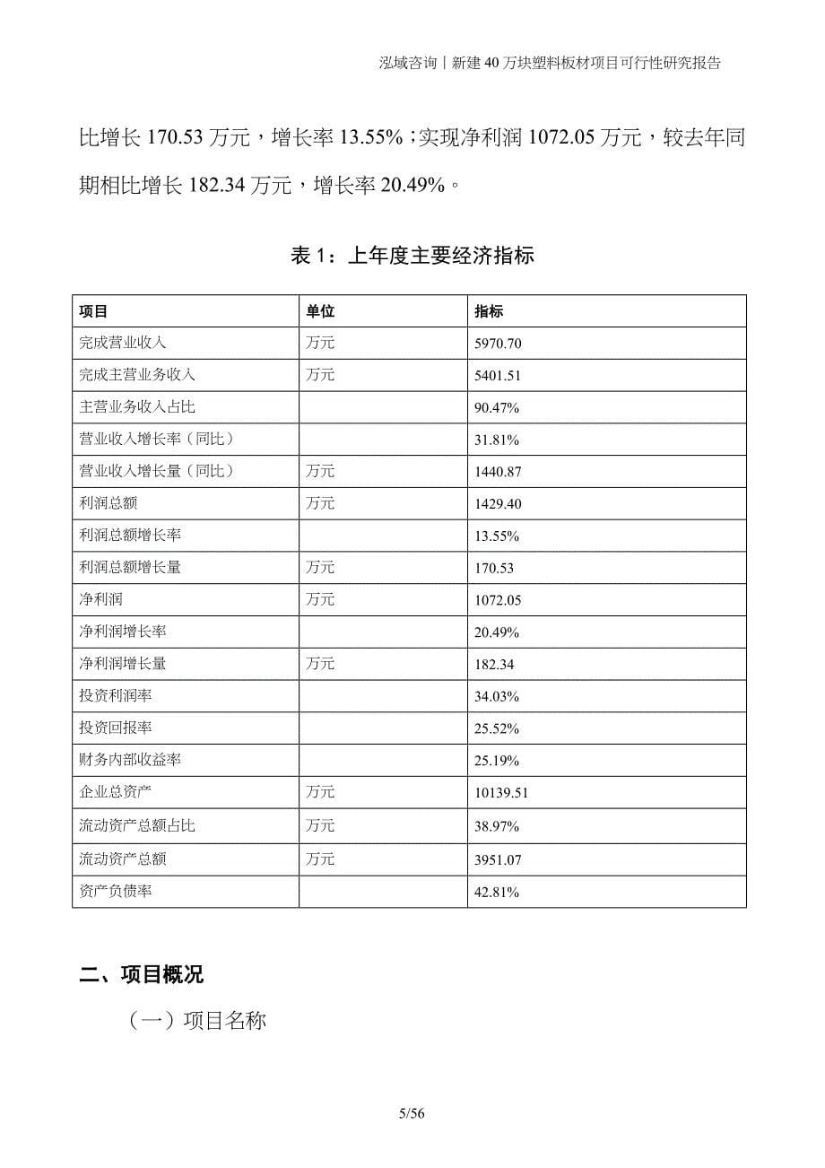 新建40万块塑料板材项目可行性研究报告_第5页