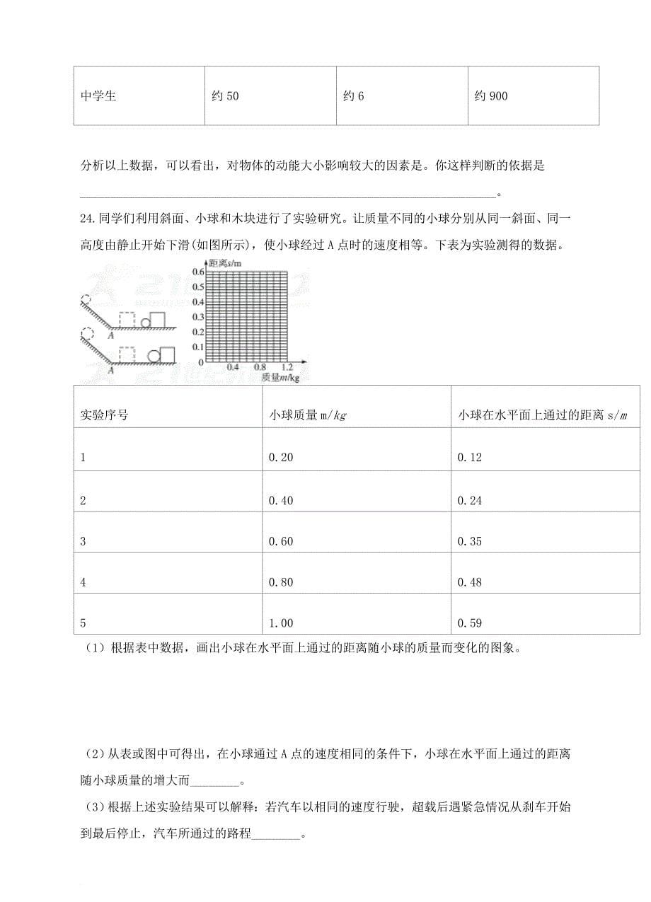 八年级物理下册 11_3 动能和势能检测卷 （新版）新人教版_第5页