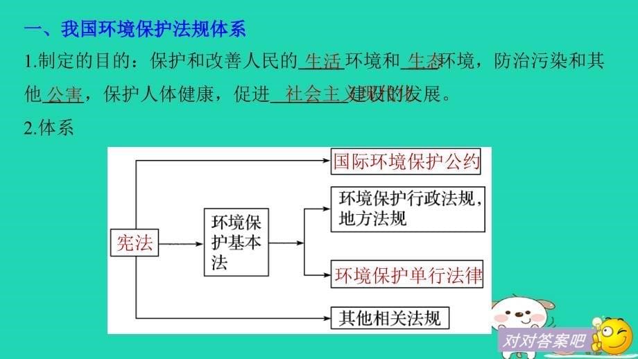 高中地理第五章环境管理第三节中国环境法规体系同步备课课件湘教版选修6_第5页