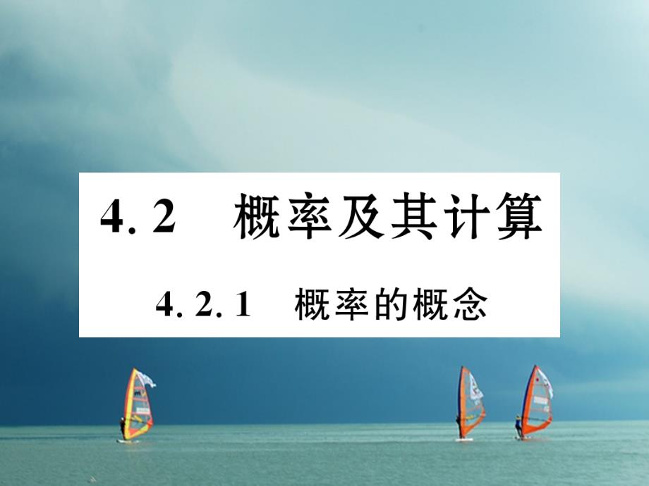 九年级数学下册 第4章 概率 4_2_1 概率的概念作业课件 （新版）湘教版_第1页