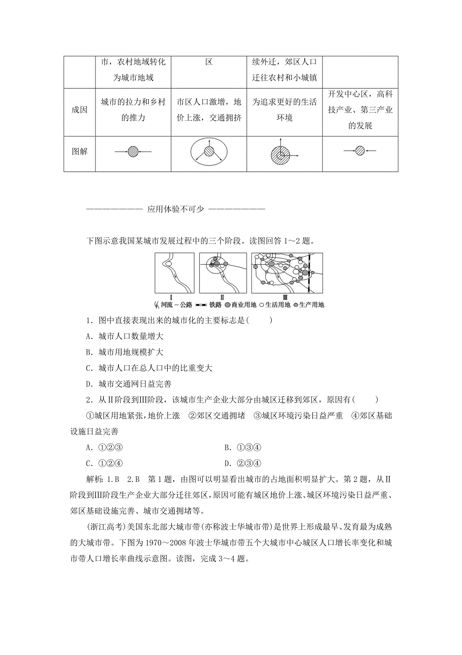 高中地理第二章城市的空间结构与城市化第二节城市化教学案中图版必修2_第4页