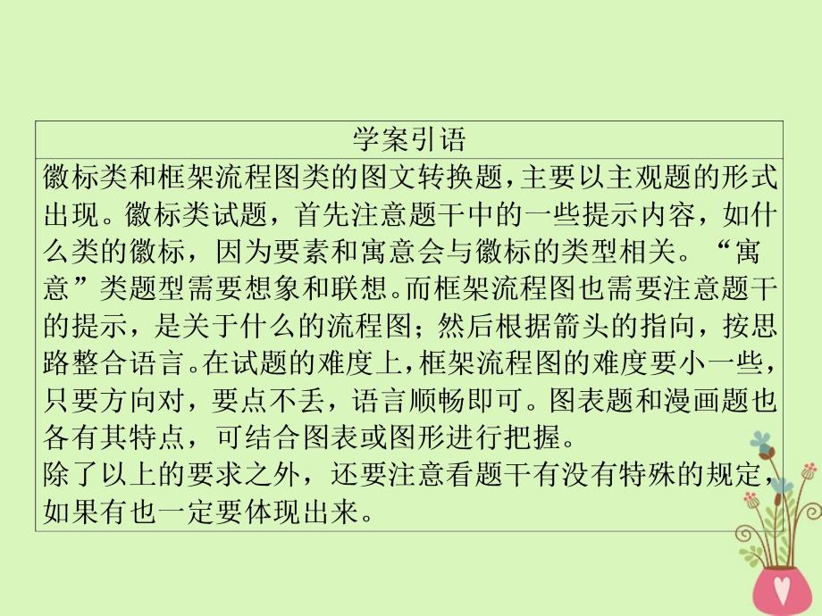 高三语文二轮复习第一部分语言文字运用专题四图文转换课件_第3页