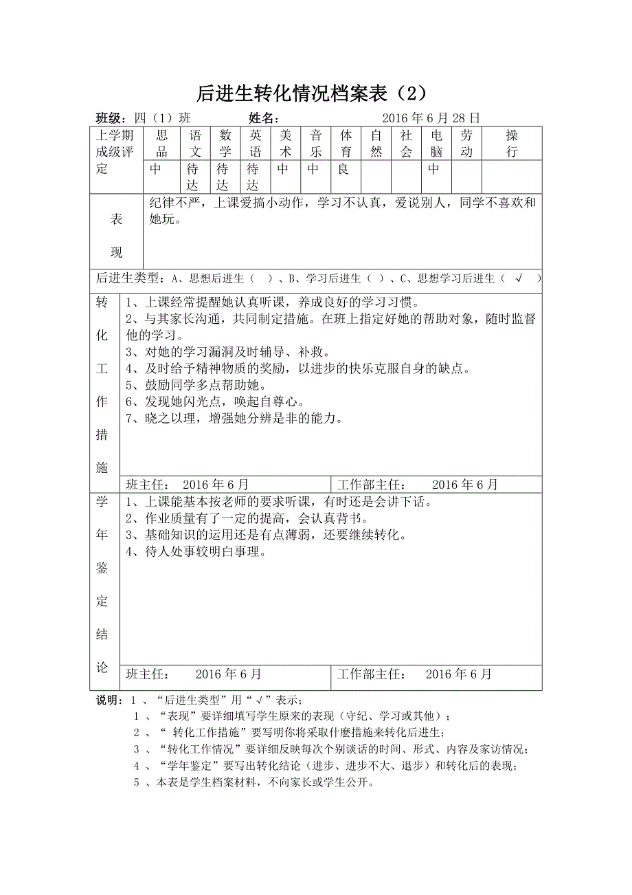 后进生档案表_第2页