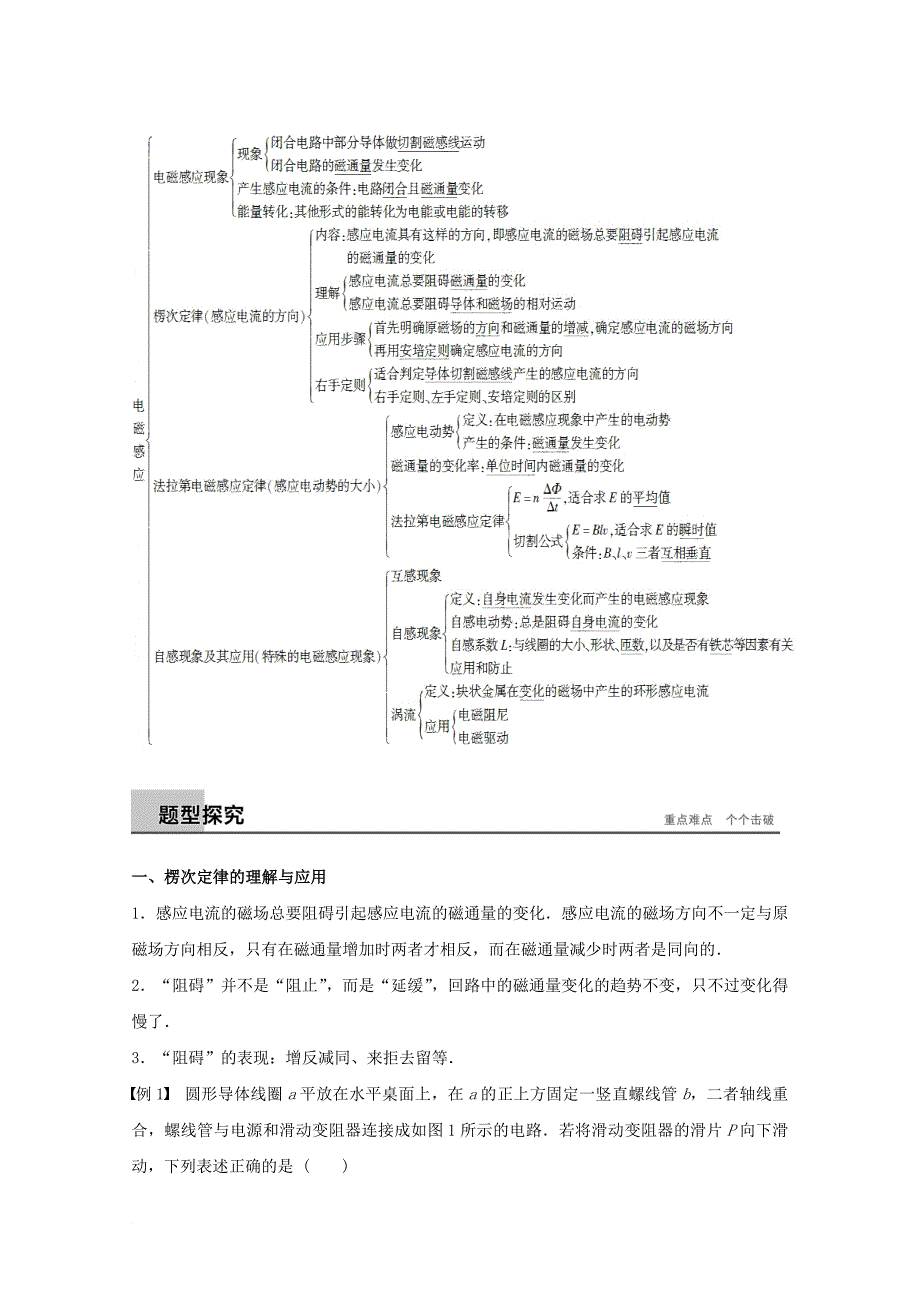 高中物理 第四章 电磁感应章末总结教学案 新人教版选修_第2页