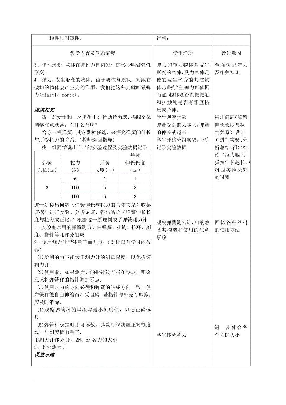 八年级物理下册 7_2弹力教案 （新版）新人教版_第2页