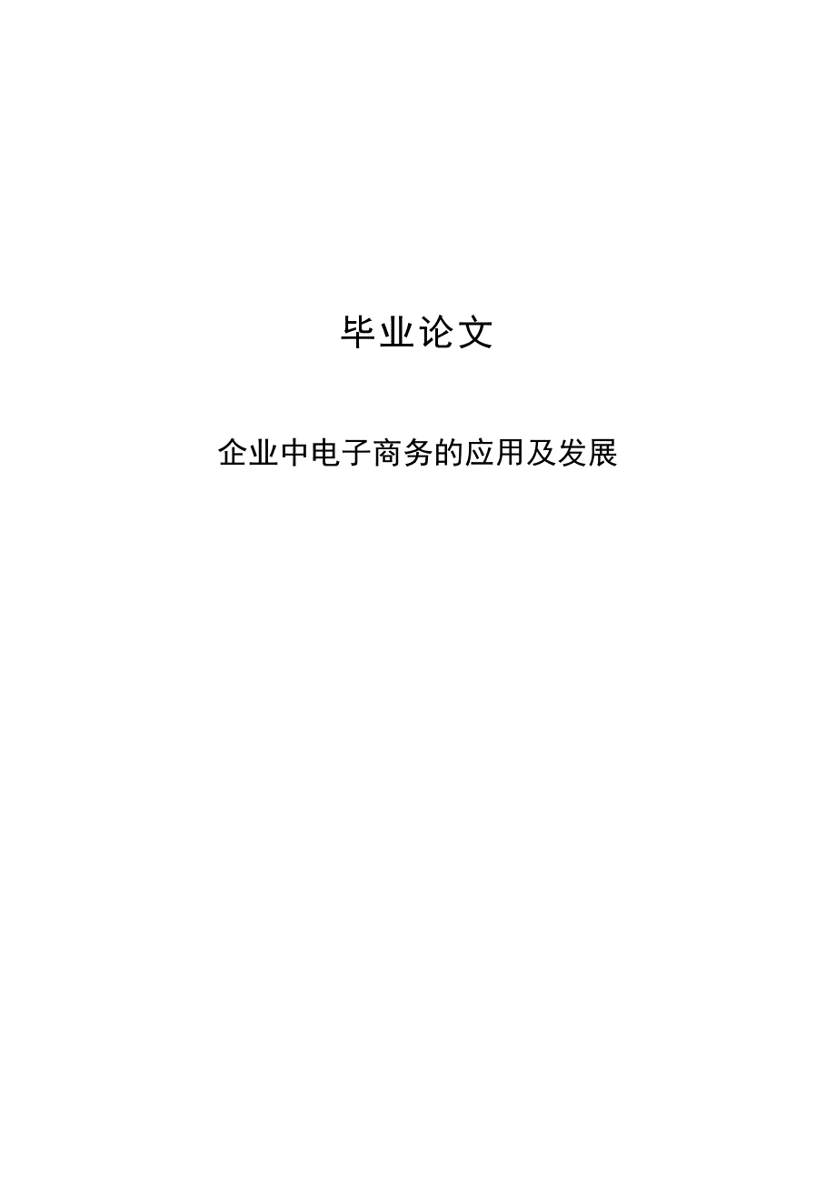 企业中电子商务应用与发展_第1页