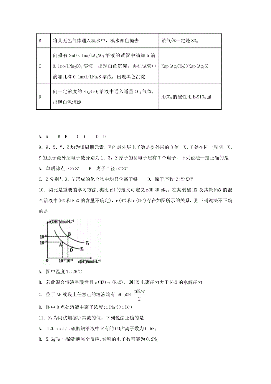 高中化学毕业班下学期开学考试试题_第4页