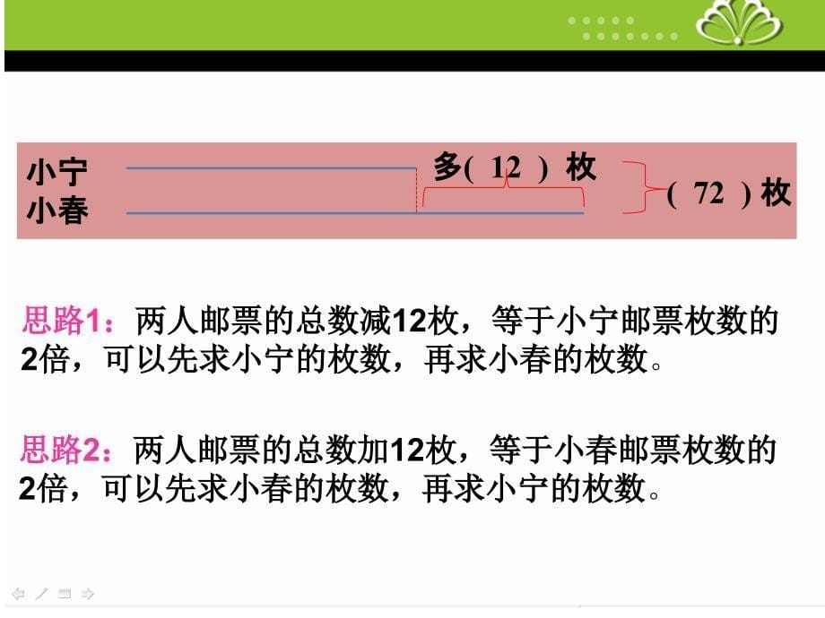 2017苏教版四年级下册数学解决问题的策略1画线段图解决问题_第5页