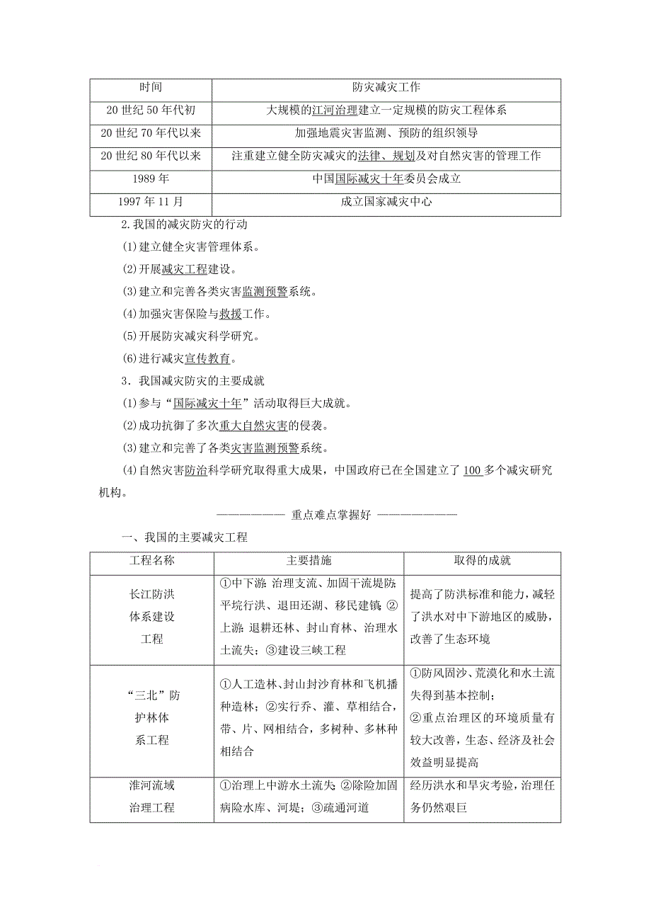 高中地理 第四单元 以科学观念防治自然灾害 第三节 我国的减灾防灾教学案 鲁教版选修_第4页