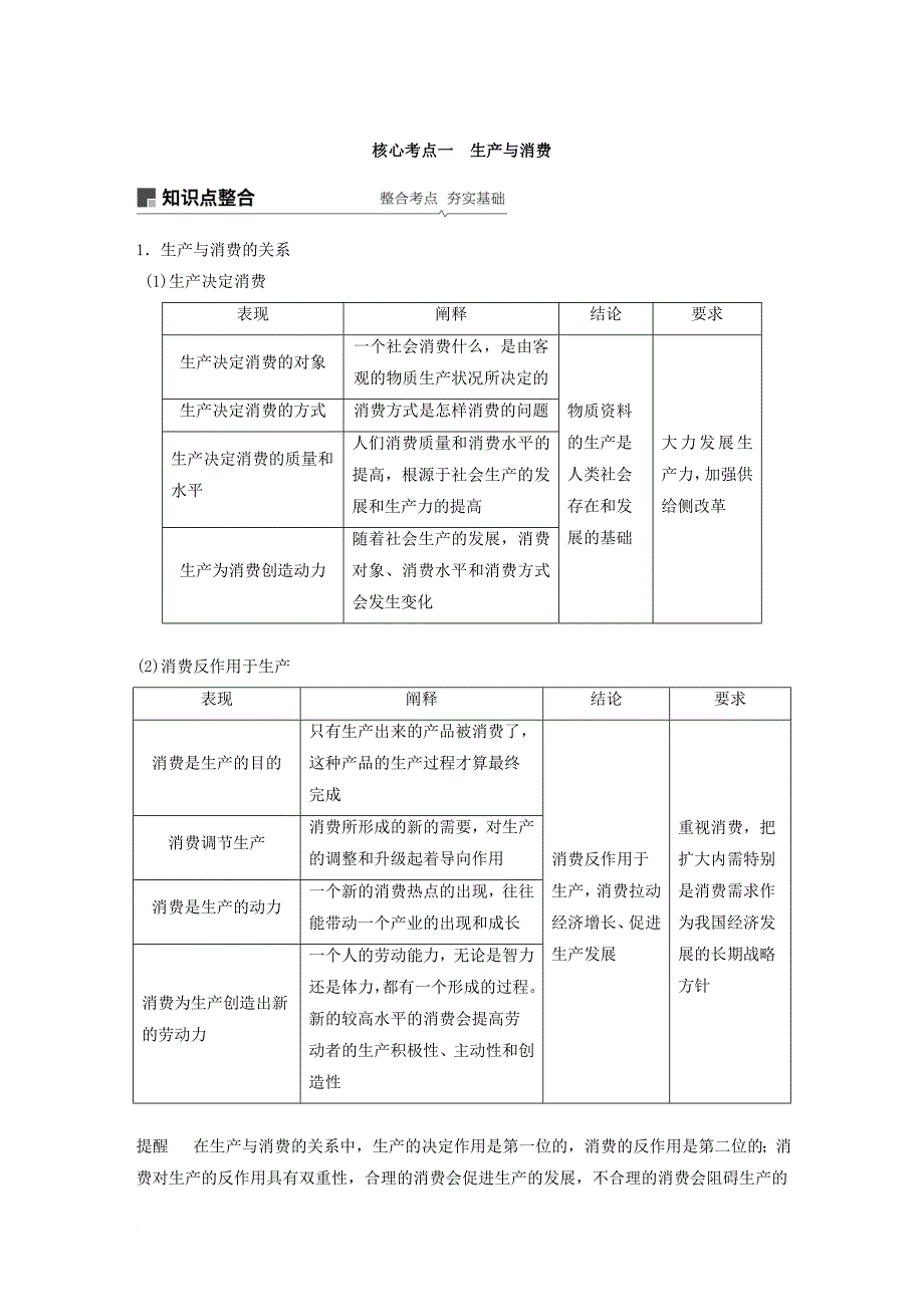 高考政治一轮复习 第二单元 生产劳动与经营 第4课 生产与经济制度讲义 新人教版必修_第3页