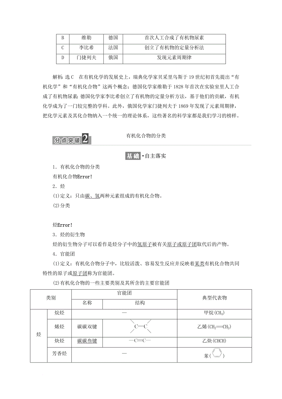 高中化学 第一章 有机化合物的结构与性质 烃 第1节 认识有机化学教学案 鲁科版选修_第3页