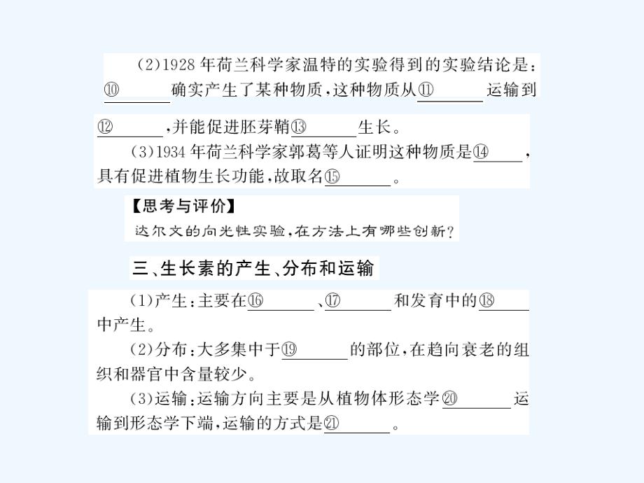 高考生物第一轮复习精品课件包：第四单元+生命活动的调节+考点19_第3页