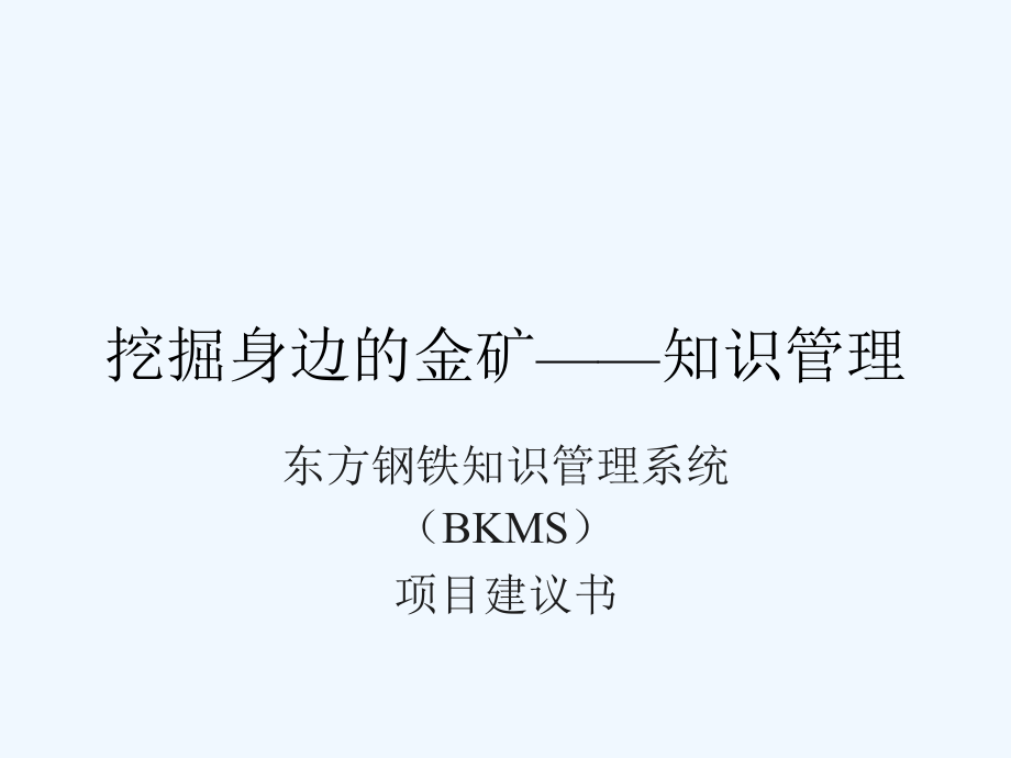 东方钢铁知识管理系统建议书_第1页