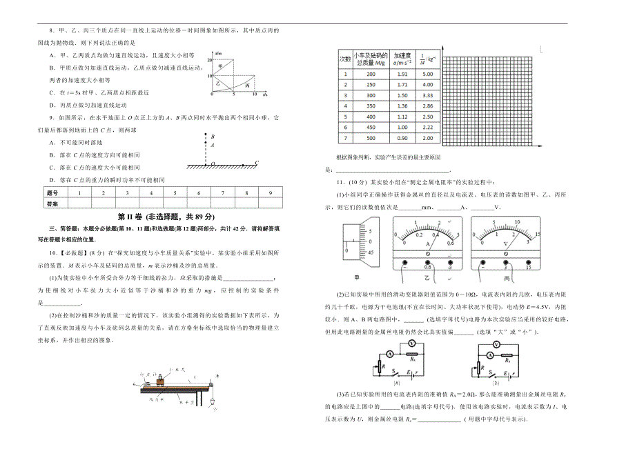 2018届高三某平台9月内部特供卷 物理（五）学生版_第2页