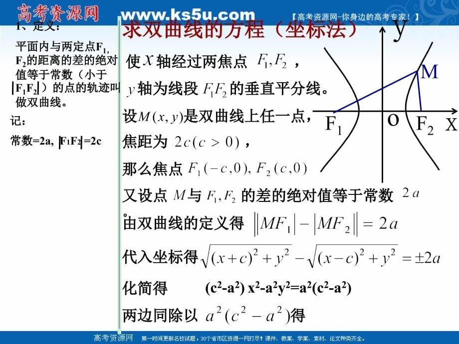 2018年优课系列高中数学人教b版选修2-1 2.3.1 双曲线的标准方程 课件（15张） _第5页