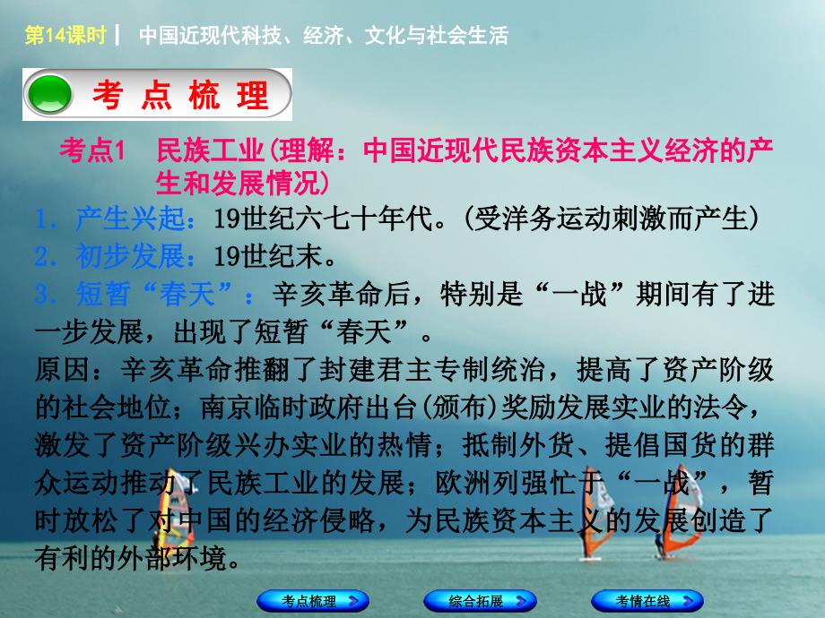 中考历史复习 教材梳理 第三单元 中国现代史 第14课时 中国近现代科技经济文化与社会生活课件_第2页