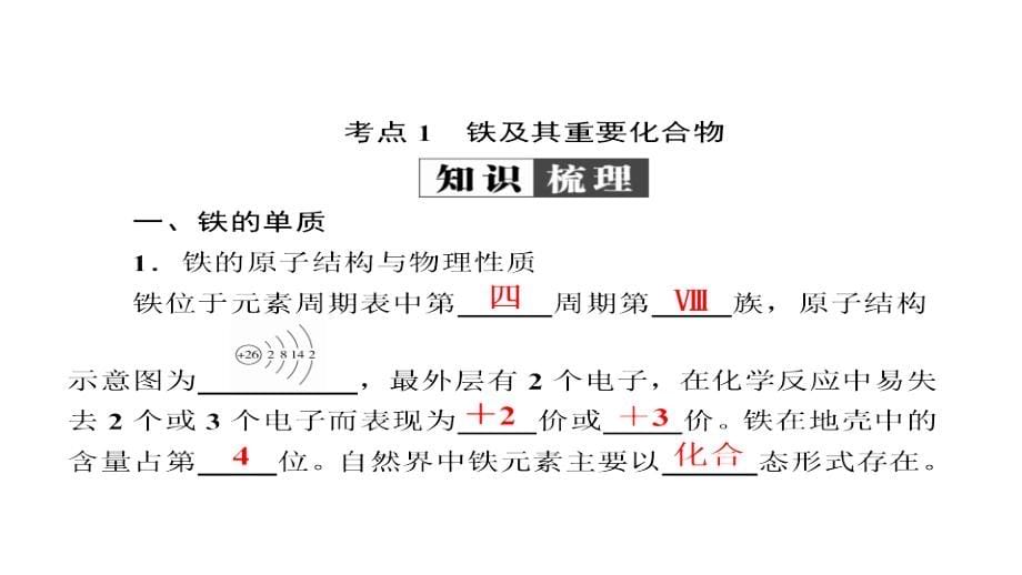 2019届高三化学一轮复习人教版 ：用铁、铜及其化合物 课件（77张）_第5页