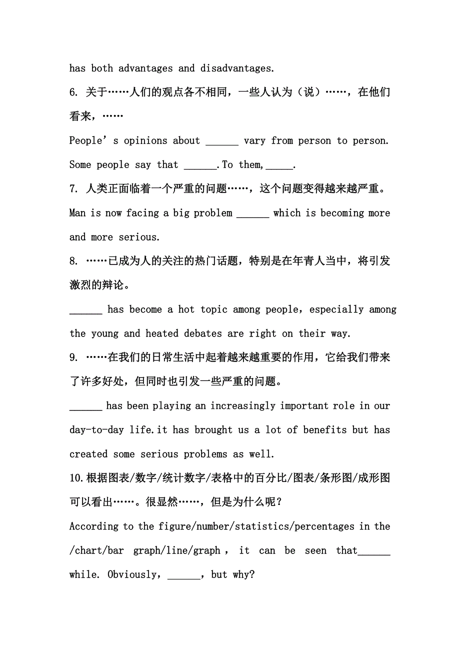 英语作文万能句子总结_第2页