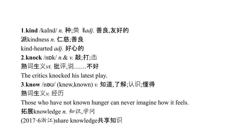 2019届高三英语（人教版）二轮专题复习（浙江版）重点词汇语法课件：第24组.pptx_第2页