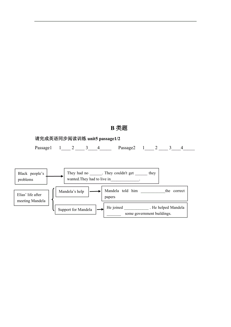 内蒙古2017-2018学年高一英语人教版必修一同步练习题：unit 5 nelson mandela-a modern hero 跟踪训练1 warming uppre-readingreading_第2页