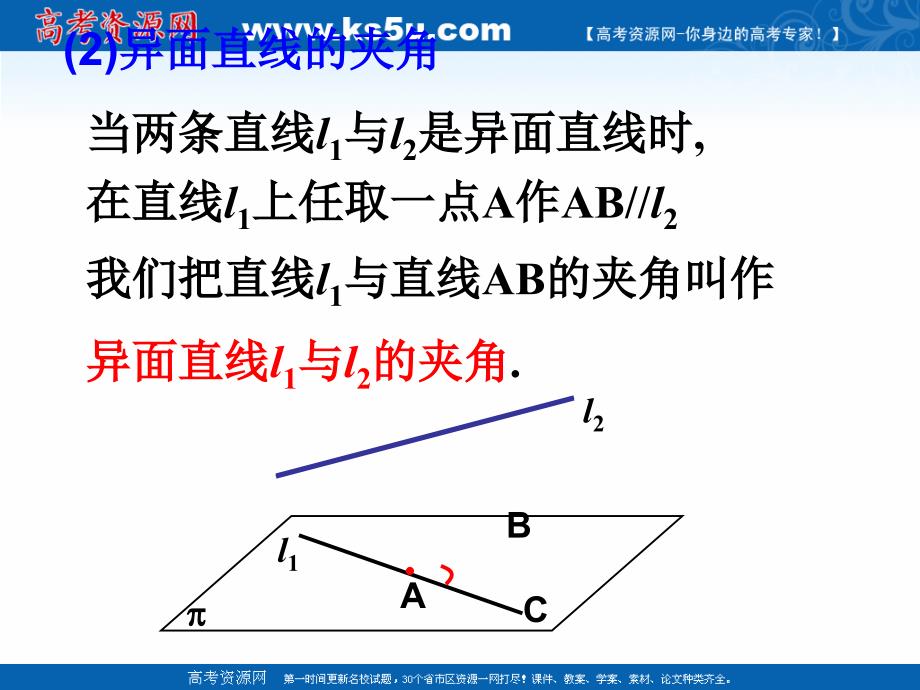 2018年优课系列高中数学北师大版选修2-1 2.5.1直线间的夹角 课件（16张） _第3页