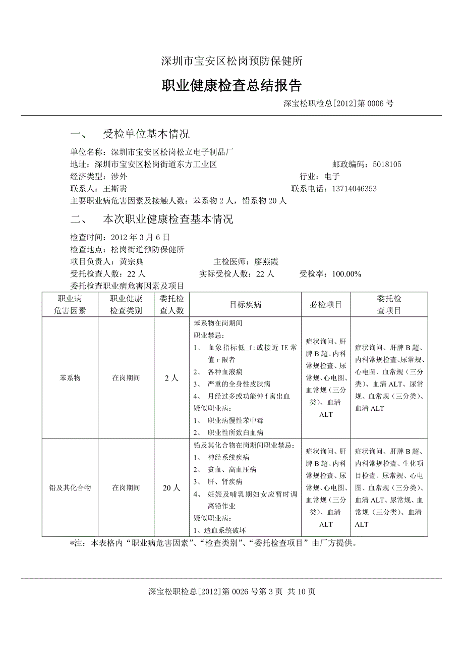 职业 病体检总结报告_第3页