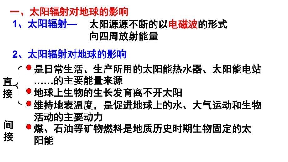 2017-2018学年高一地理人教版必修1课件：1.2 太阳对地球的影响 （3）_第5页