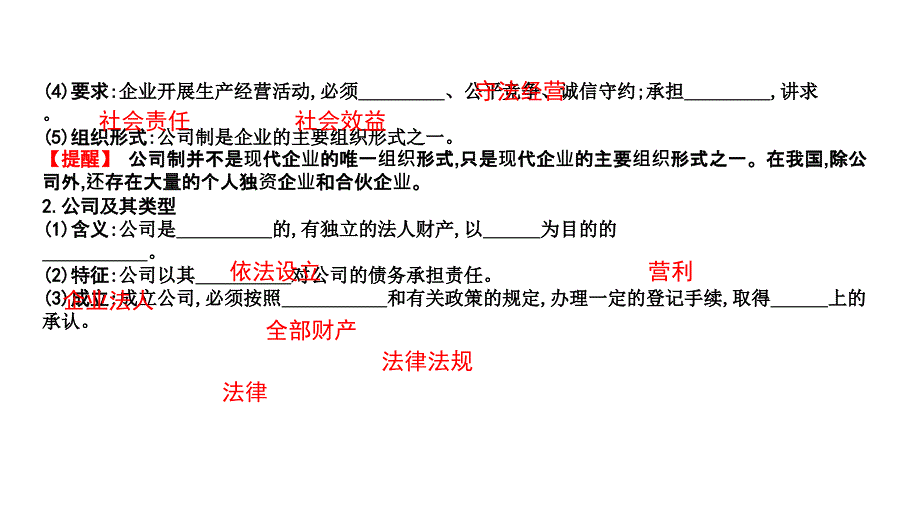 2018-2019学年高一政治人教版必修1课件：5.1 企业的经营_第4页