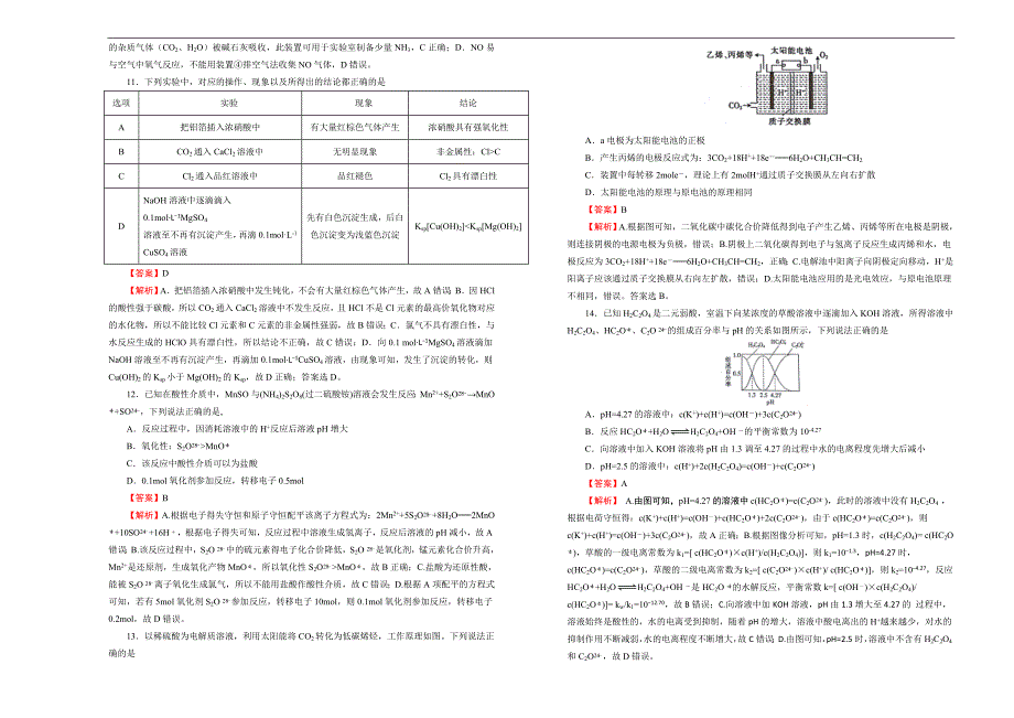 2019届高三某平台9月内部特供卷 化学（三）教师版_第3页