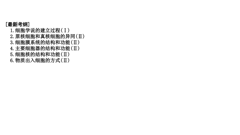 《导与练》2019版高考生物二轮复习课件：第一部分 专题突破 专题二　细胞的结构、功能与物质运输 _第2页