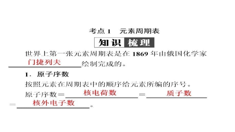 2019届高三化学一轮复习人教版 ：元素周期表和元素周期律 课件（68张）_第5页