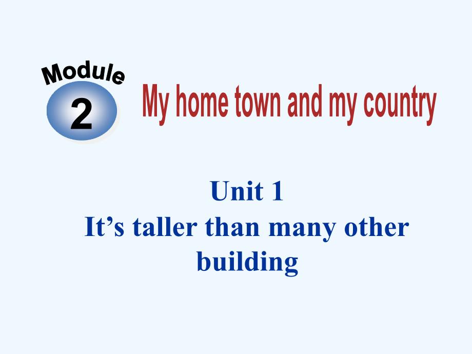 外研版八上module_2_my_home_town_and_my_country_unit_1_it's_taller_than_many_other_buildings._第1页