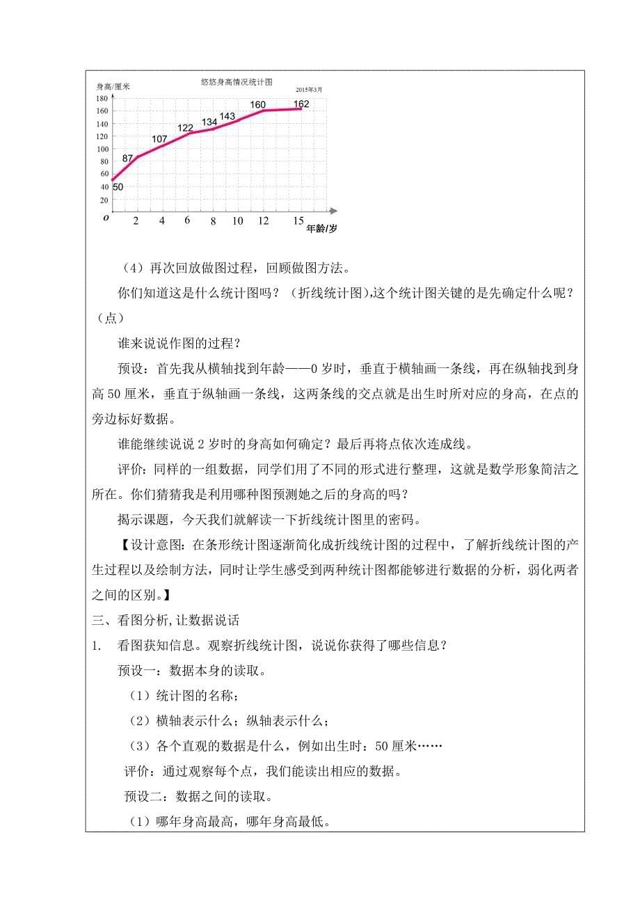 【教学设计】丰台区第五小学＋王昊＋五下《折线统计图》_第5页