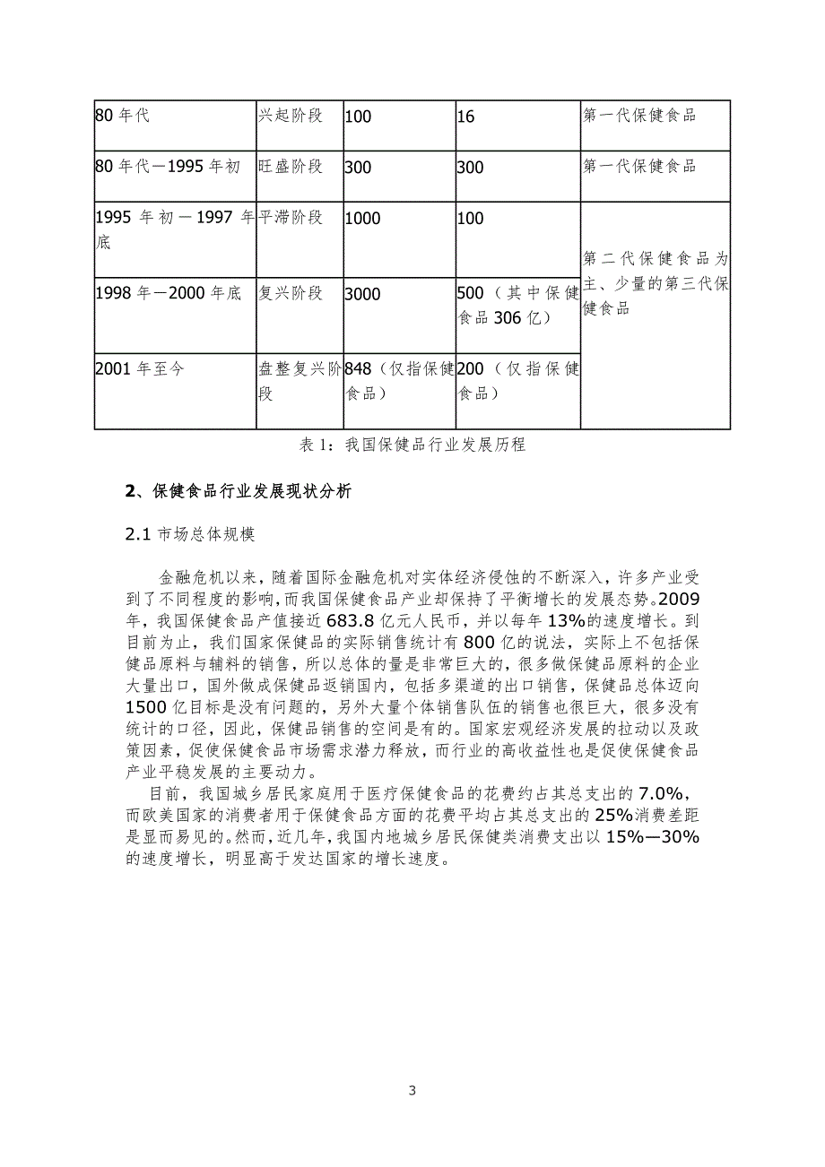 保健食品行业调查报告_第3页