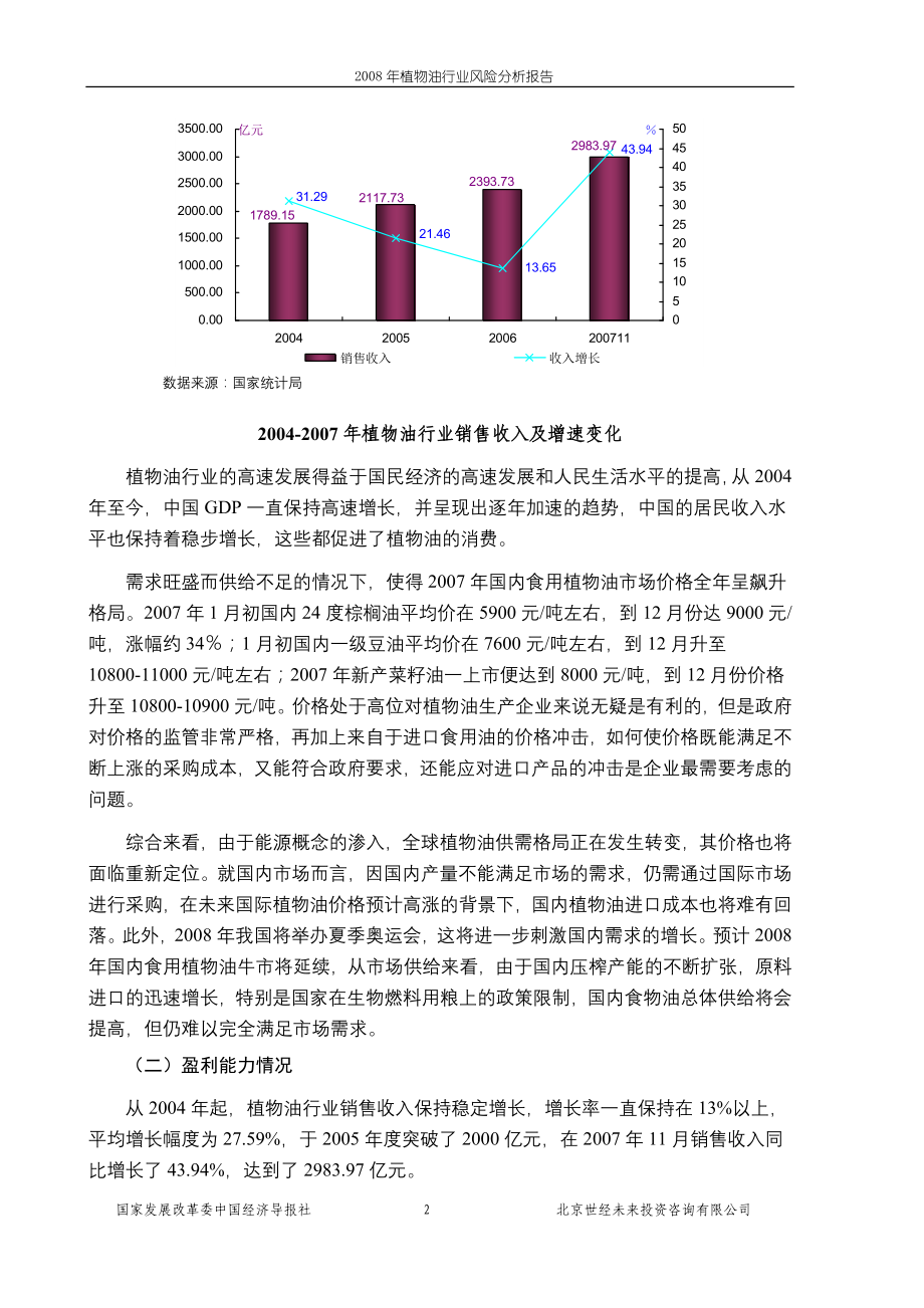 2014年植物油行业风险分析报告_第2页