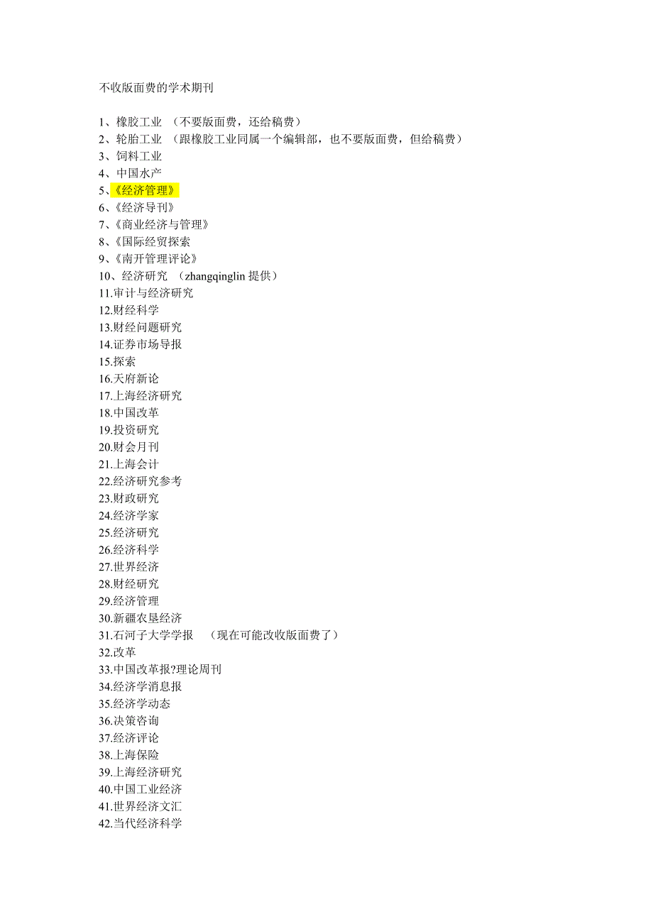 为朋友们提供一些不收版面费的学术期刊_第1页