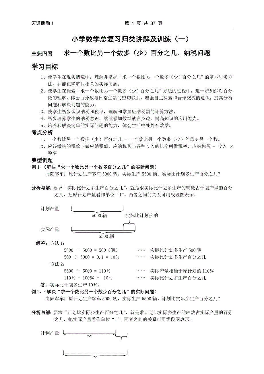 (家长版检查作业用)小升初总复习数学归类讲解及训练(含答案)_第1页