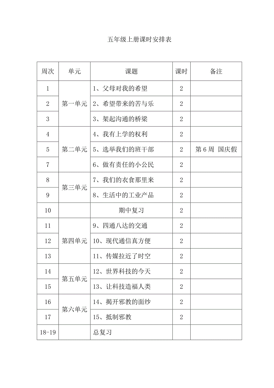 未来版五年级品德与社会上册全册教案_第1页