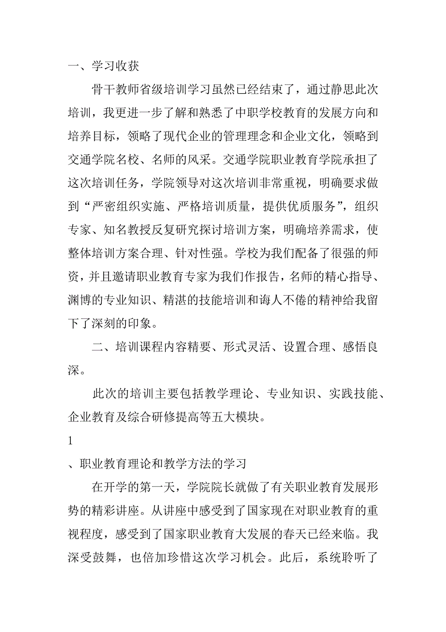 专业骨干教师培训总结_第2页