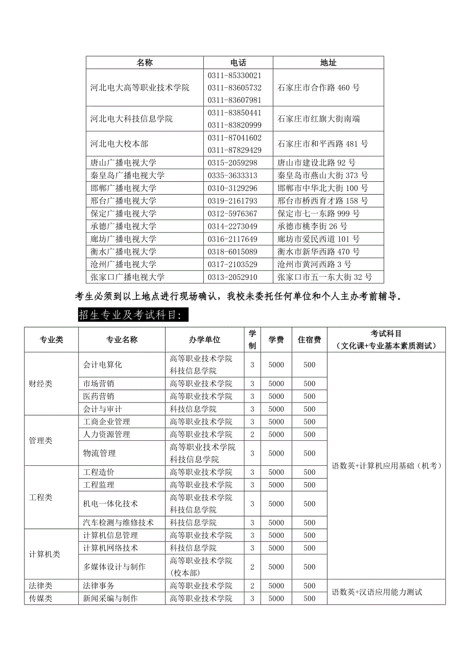 河北广播电视大学2007年普通单独考试招生宣传广告_第3页