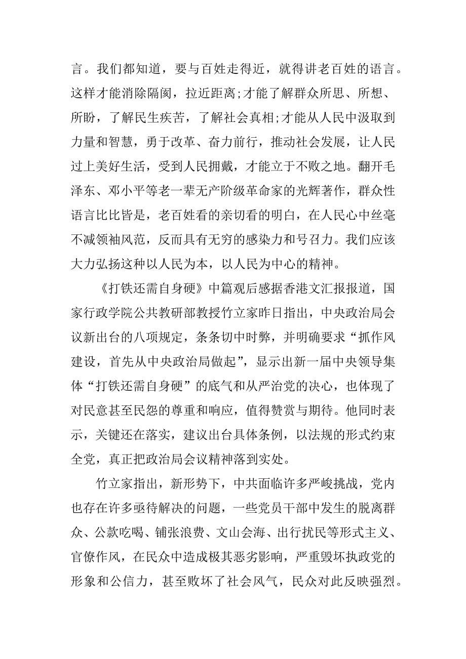 《打铁还需自身硬》中篇之严防灯下黑观后感_第5页