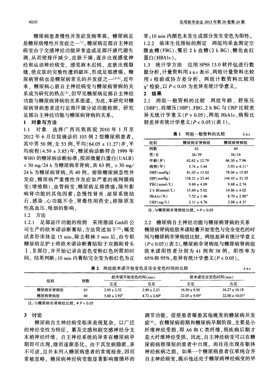 2型糖尿病患者足部自主神经功能与糖尿病肾病关系的研究_第2页